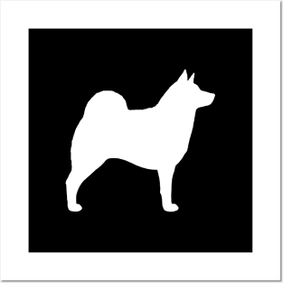 Norwegian Elkhound Silhouette Posters and Art